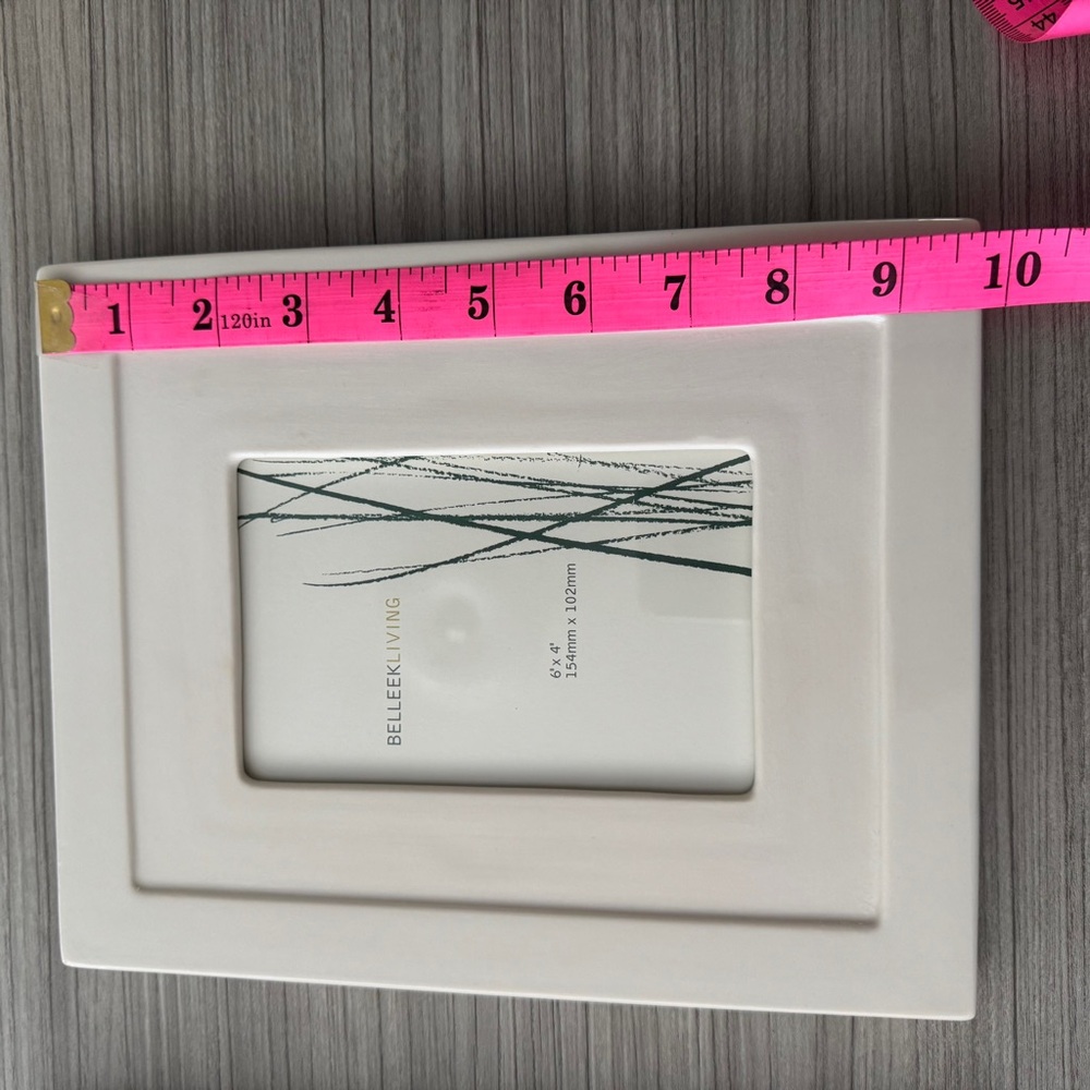 (NWB) Belleek Living Beautiful 6 x 4 Stepped Frame Offwhite - Picture 7 of 10